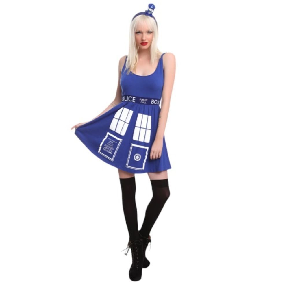 Doctor Who By Her Universe Tardis Police Public Call Box Dress Size Small